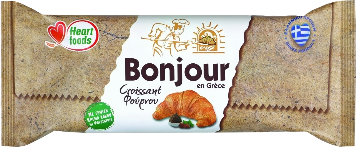 Bonjour Κρουασάν Praline 150gr: Η κλασική αγαπημένη γεύση με πλούσια Πραλίνα Φουντουκιού.